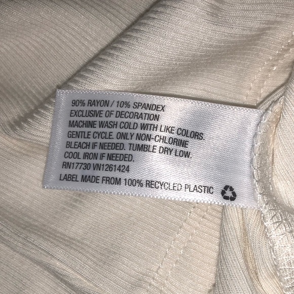 Wild Fable Long Sleeve Pug Crop Top Ivory Large - Picture 13 of 16